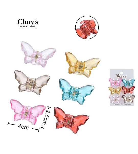 Pinza Mariposa Acrílica