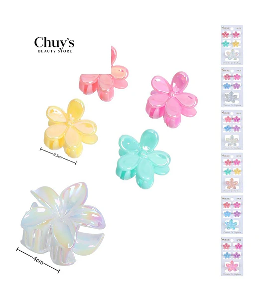 Pinzas Para Cabello Flor