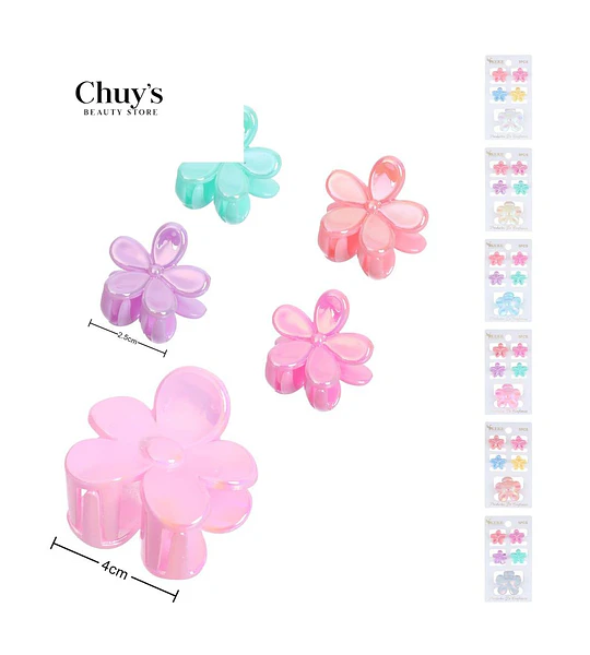 Pinzas Para Cabello Flor