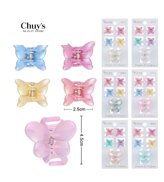 Pinza Mariposa Transparente
