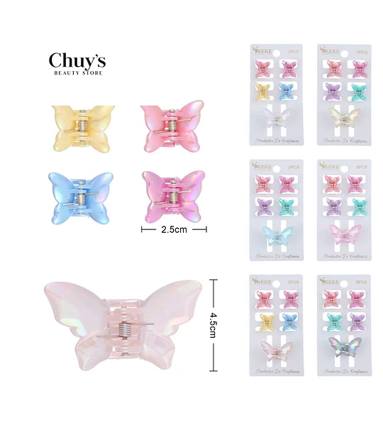 Pinza Mariposa Transparente