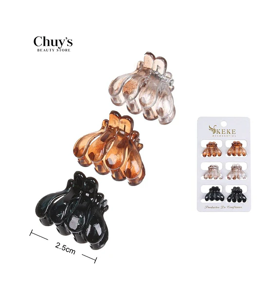 Pinzas Para Cabello Set de 3