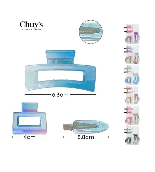 Pinza para Cabello Transparente