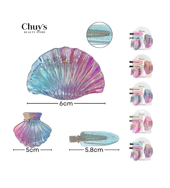Pinza Para Cabello Concha