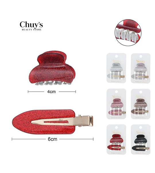 Clip Para Cabello Brillante