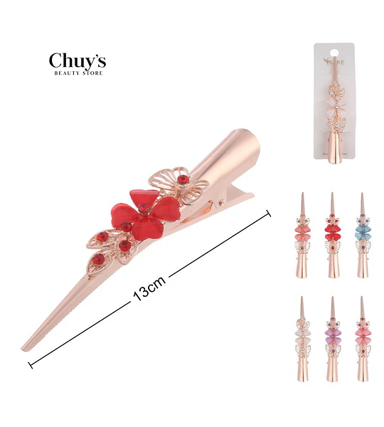 Pinza Para Cabello Con Decoración Floral