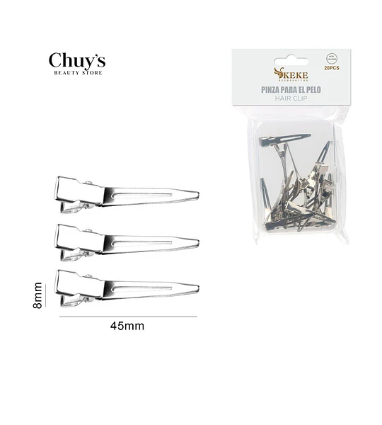 Pinza Para El Pelo 8mm