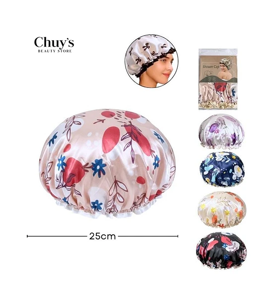 Gorro De Ducha Con Estampado Floral
