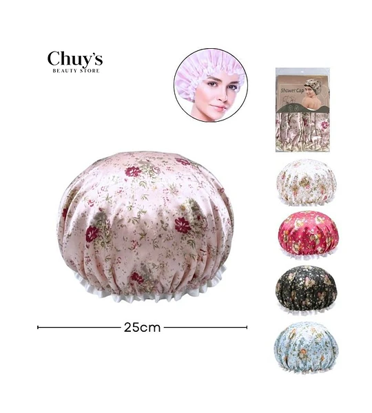 Gorro De Ducha Con Estampado Floral
