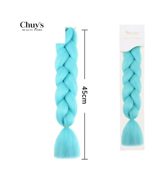 Trenza Sintética Azul 45cm