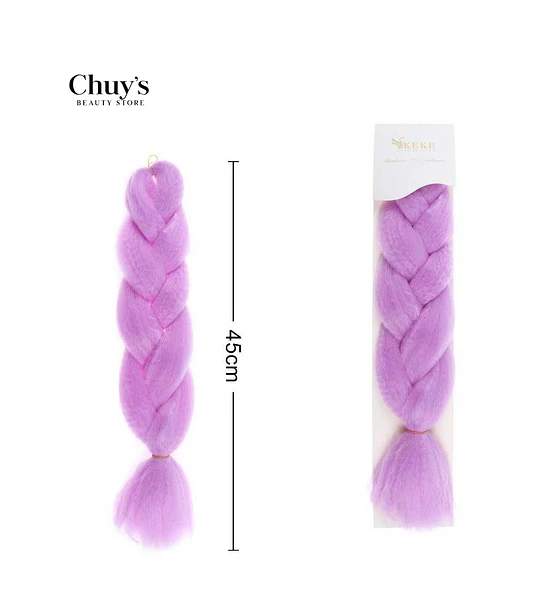 Trenza Sintética Color Lila 45cm