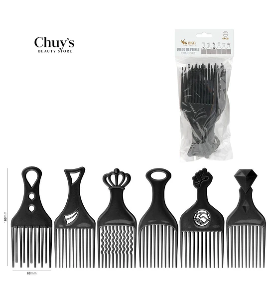 Juego De Peines Para Cabello