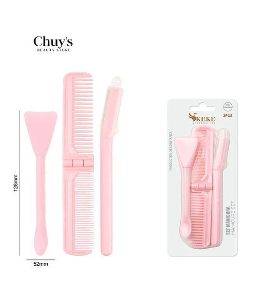 Set Manicura Rosa 3 Piezas