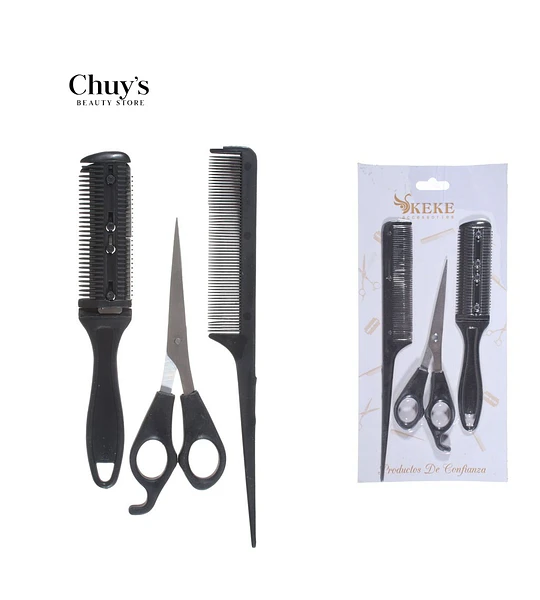 Set De Peines Y Tijeras Para Cabello
