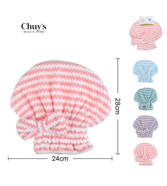 Gorro de Ducha con Diseño de Rayas