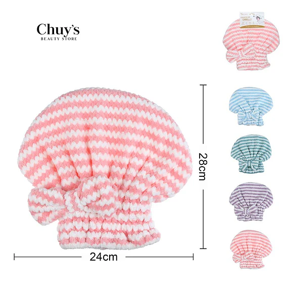 Gorro de Ducha con Diseño de Rayas