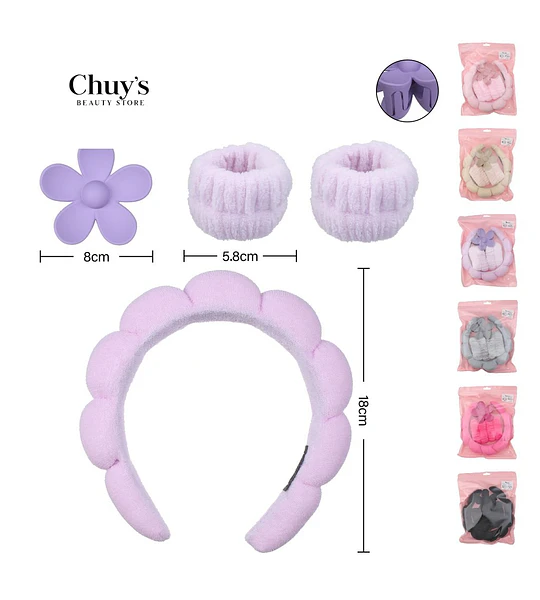 Diadema de Flores con Toallitas