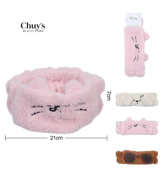 Diadema de Maquillaje con Orejas de Gato