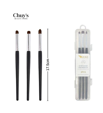 Set De Pinceles Para Maquillaje 3 Pcs - Chuys Beautys | Chuy's Beautys Store