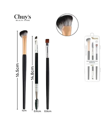 Set De Brochas Para Contorno 3 Piezas - Chuys Beautys | Chuy's Beautys Store