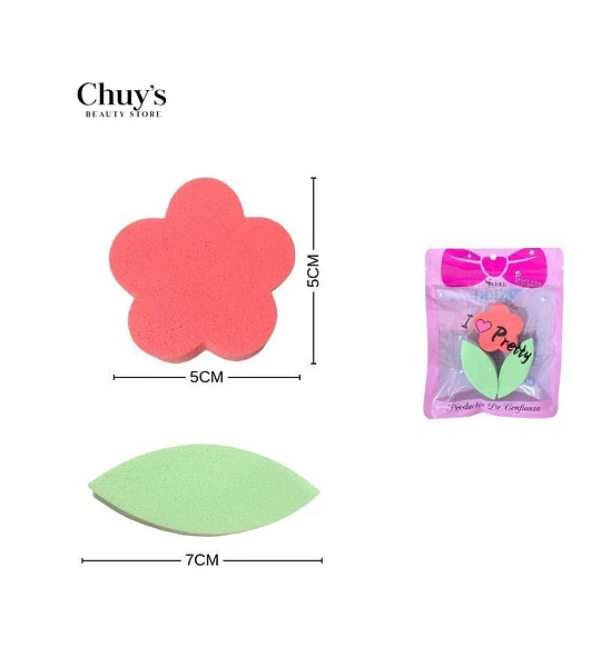 Esponja Facial Flor y Hoja