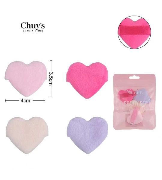 Esponjas Corazón para Maquillaje