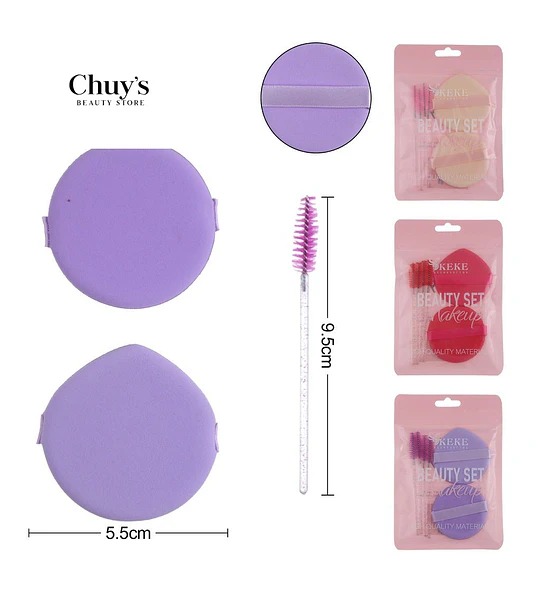 Set de Esponjas y Cepillos de Belleza