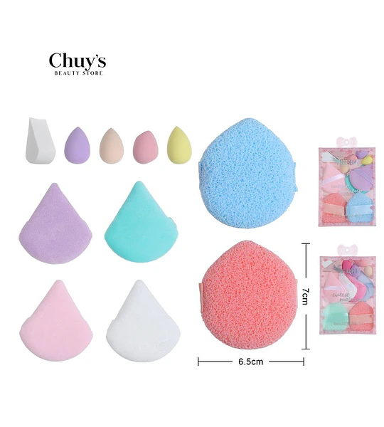 Set de Esponjas para Maquillaje