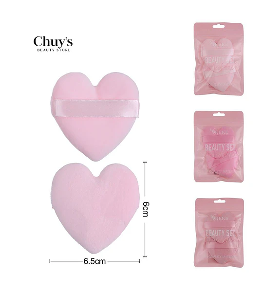 Esponja Corazón Para Maquillaje