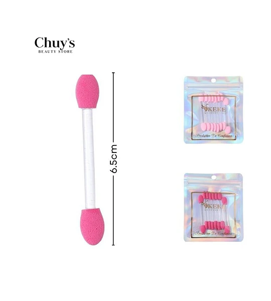 Aplicador Doble de Espuma Rosa