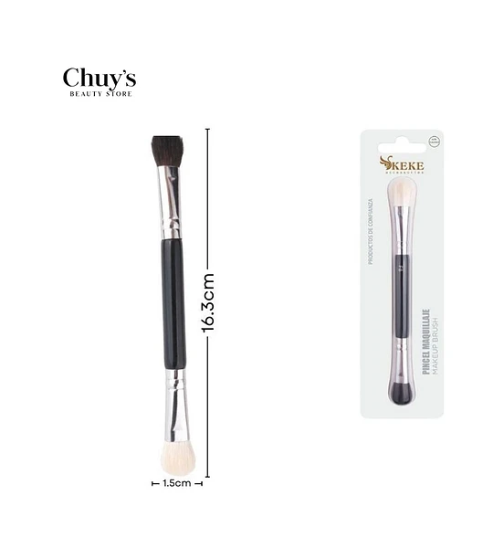 Pincel Doble Para Maquillaje
