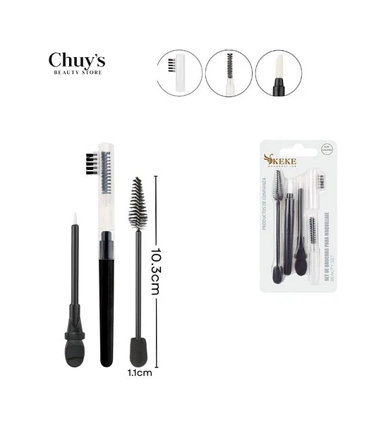 Set De Cepillos Para Cejas Y Pestañas
