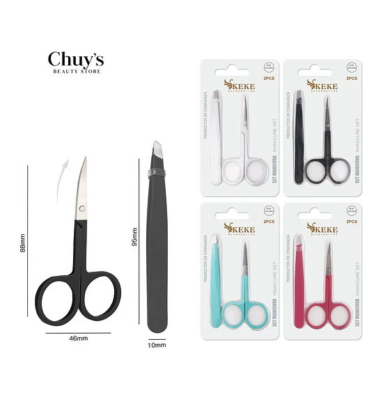 Set de Tijeras y Pinzas para Uñas
