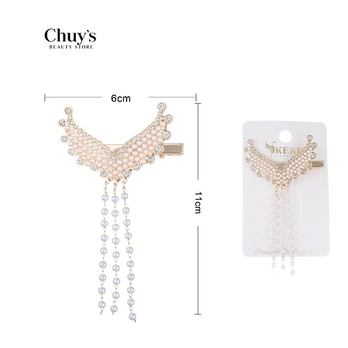 Pinches dorados con brillo - Chuys Beautys | Chuy's Beautys