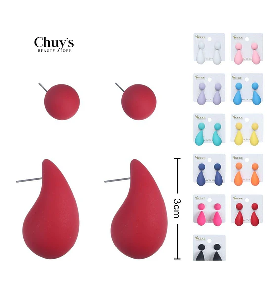 Zarcillos colores variados