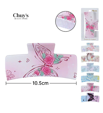 Ganchetas Grandes con Diseño de Mariposa - Chuys Beautys | Chuy's Beautys Store