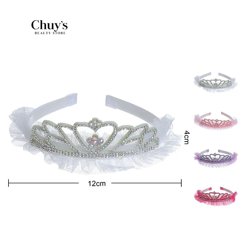 Cintillo de Nina con Corona - Chuys Beautys | Chuy's Beautys
