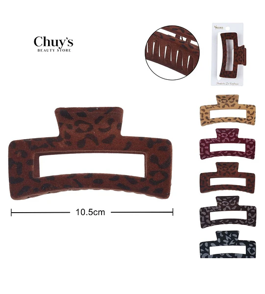 Clip de cabello estampado leopardo