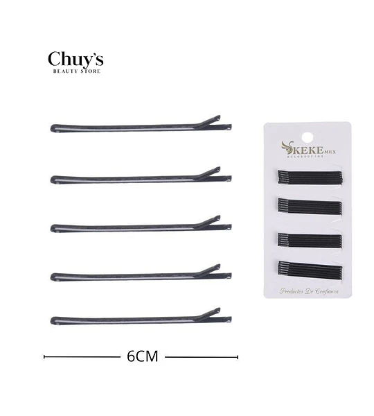 Trabas negras para peinados 24pcs