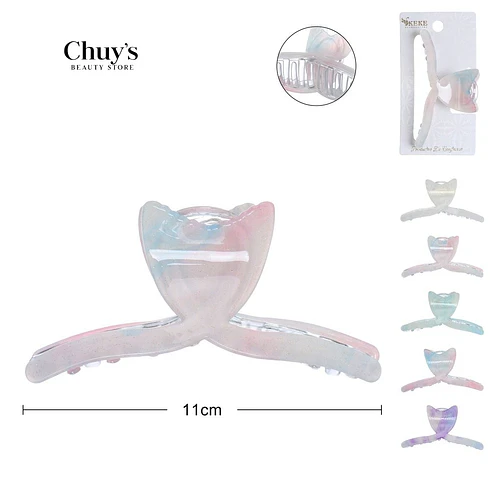Ganchetas Grandes Transparente 11cm - Chuys Beautys | Chuy's Beautys
