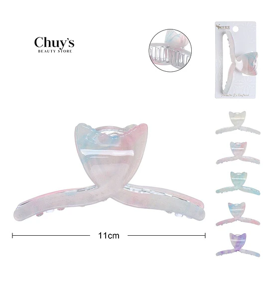 Ganchetas Grandes Transparente 11cm