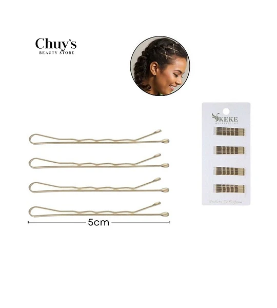 Trabas doradas para el cabello