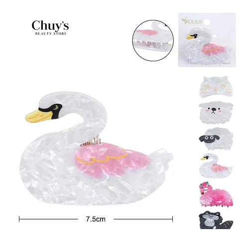 Pinza de Cabello Cisne 7.5cm - Chuys Beautys | Chuy's Beautys