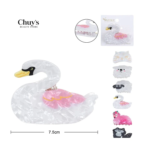 Pinza de Cabello Cisne 7.5cm