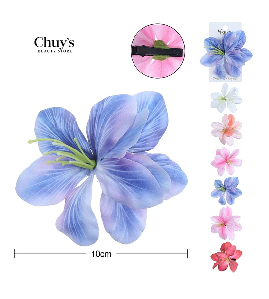 Pinche de Flor Azul 10cm