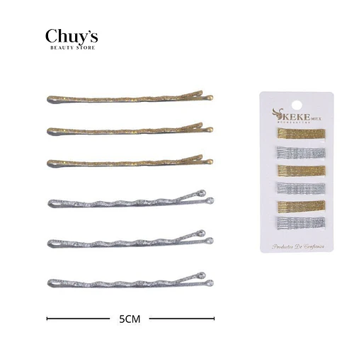 Trabas de peinados dorado/plateado - Chuys Beautys | Chuy's Beautys