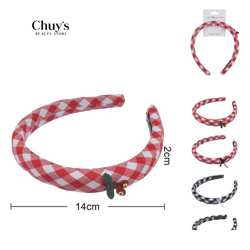 Cintillos estampados a cuadros - Chuys Beautys | Chuy's Beautys