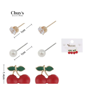 Set de Pendientes de Cereza - Chuys Beautys | Chuy's Beautys Store