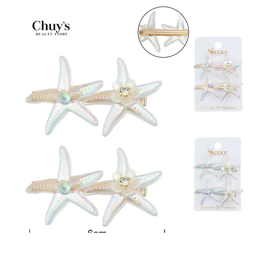 Pinches con diseños de mar - Chuys Beautys | Chuy's Beautys