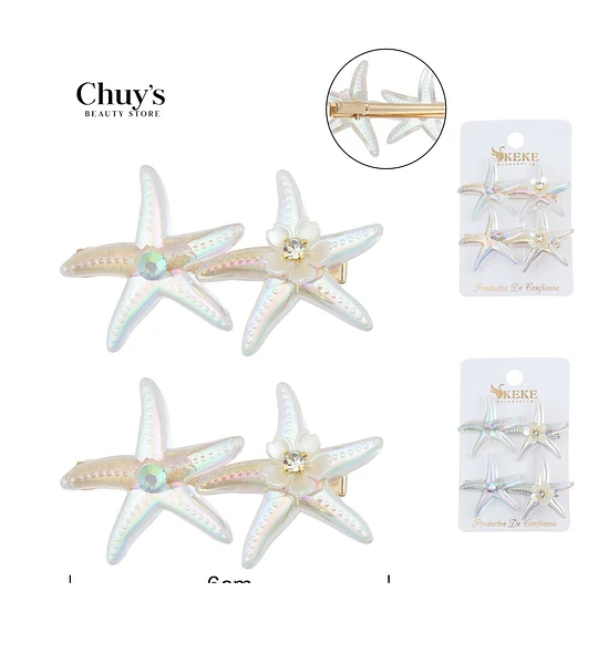 Pinches con diseños de mar